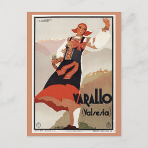 Carte Postale Vintage Varallo Italie Tourisme de voyage
