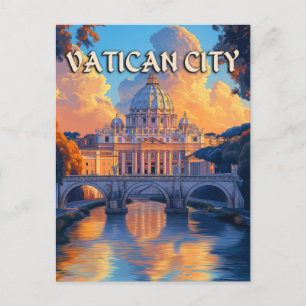 Carte Postale Vintage Vatican City Travel