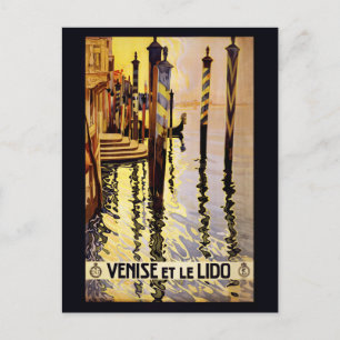 Carte postale vintage "Venise et le Lido" Italie