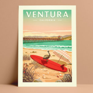 Carte Postale Vintage Ventura Californie
