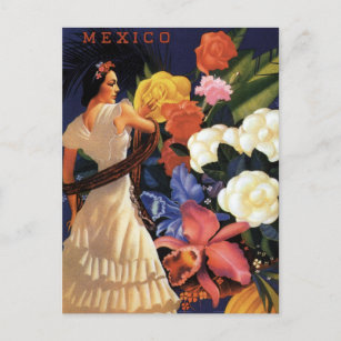 Carte postale vintage Veracruz Mexique Travel