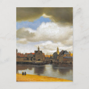 Carte Postale Vintage Vermeer, view of Delft