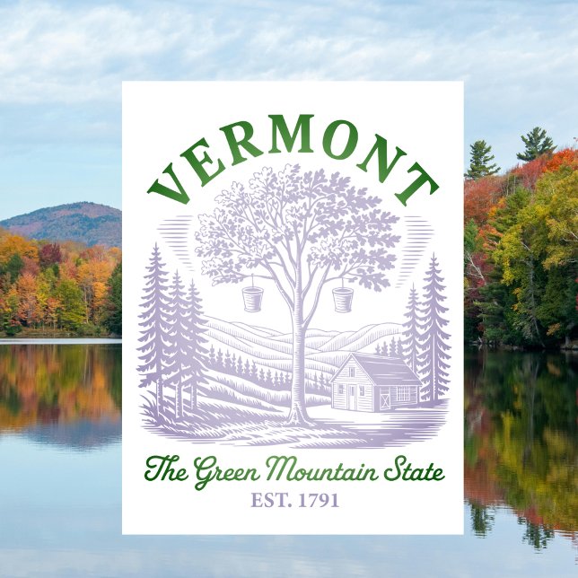 Carte Postale Vintage Vermont Maple Sugar Shack (Vintage Vermont Maple Sugar Shack Postcard
)