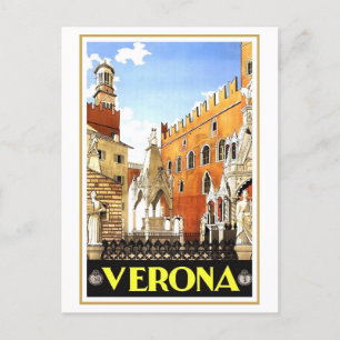 Carte postale vintage Vérone Travel Poster