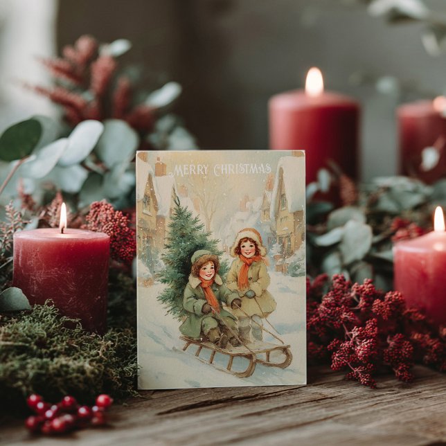 Carte Postale Vintage Victorian Christmas Postcard (Créateur téléchargé)