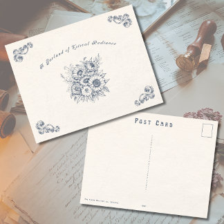 Carte Postale Vintage Victorian Era Summer Postcard