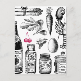 Carte Postale Vintage Victorian Foodie