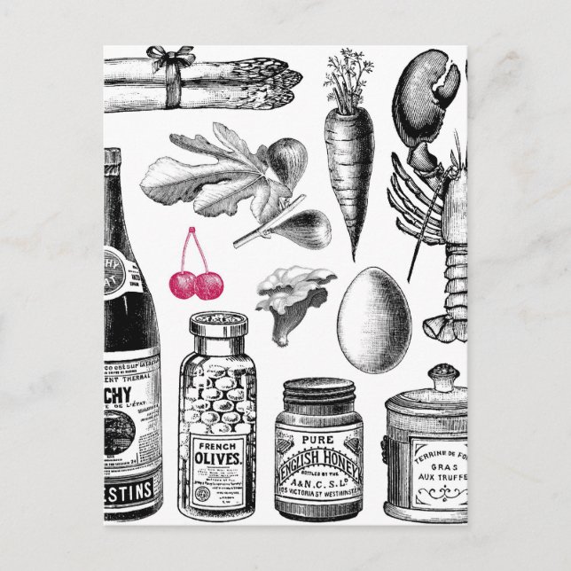 Carte Postale Vintage Victorian Foodie (Devant)