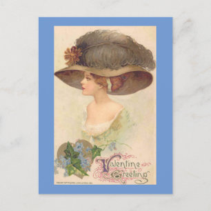 Carte postale vintage victorienne Ladly Valentne