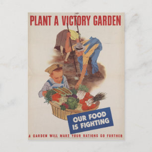 Carte postale vintage Victory Garden