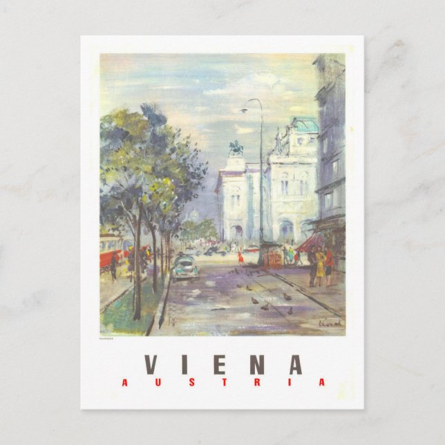 Carte Postale Vintage Vienne Autriche affiche de voyage (Devant)