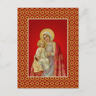 Carte Postale Vintage Vierge Marie avec Jésus