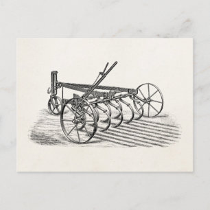 Carte Postale Vintage Vieux soufflants Équipement agricole