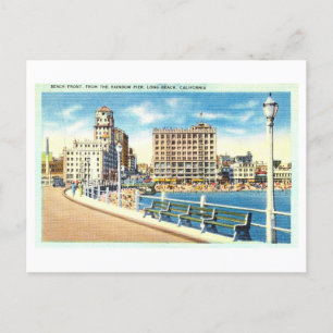Carte Postale Vintage View of Long Beach, Californie,