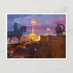 Carte Postale Vintage ville de voyage Ankara Turquie vacances ré