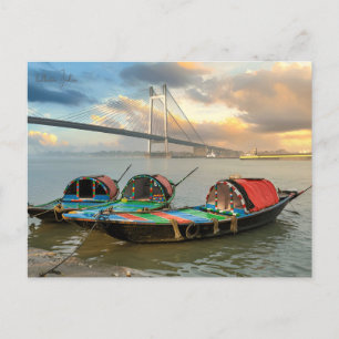 Carte Postale Vintage ville de voyage kolkata Inde Calcutta RETR