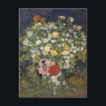 Carte Postale Vintage Vincent Van Gogh Bouquet de fleurs<br><div class="desc">Ce sont des fleurs du tableau de Vincent Van Gogh intitulé "Bouquet de fleurs dans un vase".</div>