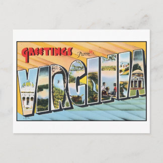 Carte postale vintage Virginia