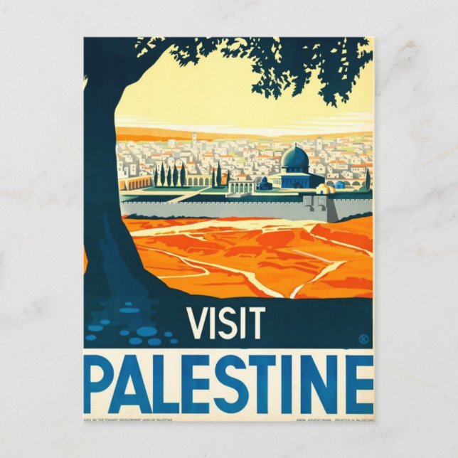 Carte Postale Vintage Visit Palestine Adv (Devant)