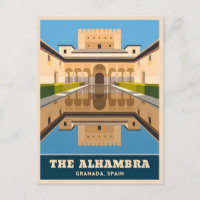 Vintage voyage Alhambra Granada Espagne Rétro Pitt