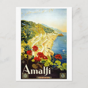 Carte postale Vintage voyage "Amalfi"
