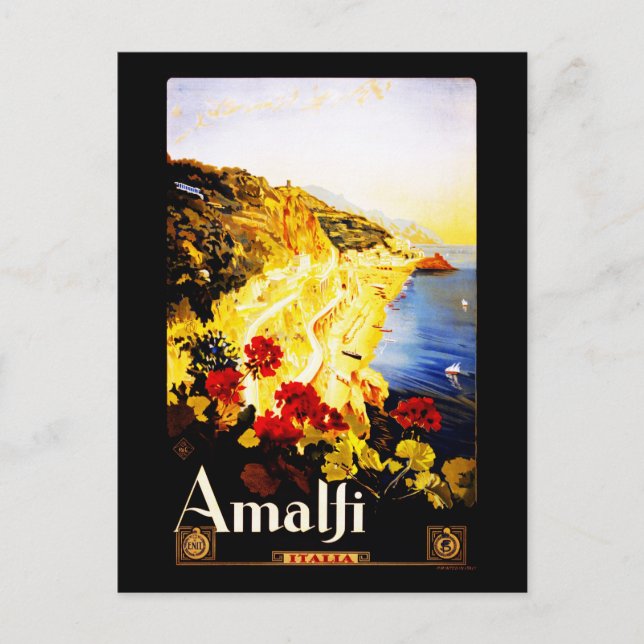 Carte postale Vintage voyage-Amalfi (Devant)