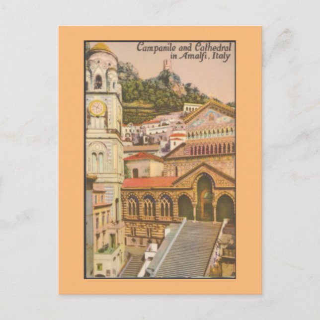 Carte postale Vintage voyage Amalfi, Italie (Devant)