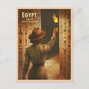 Carte Postale Vintage voyage antique Egypte Tourisme rétro Graph