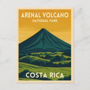 Carte Postale Vintage voyage Arenal Volcano Costa Rica Paysage