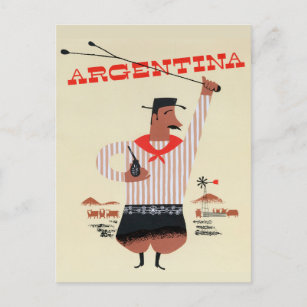 Carte postale Vintage voyage Argentine
