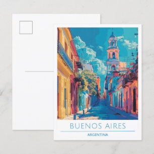 Carte Postale Vintage voyage artistique argentin de Buenos Aires