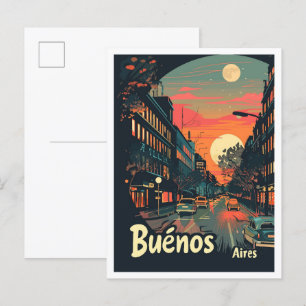 Carte Postale Vintage voyage artistique argentin de Buenos Aires