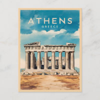 Vintage voyage Athènes Grèce Parthenon Rétro