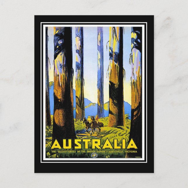 Carte postale vintage voyage Australie (Devant)