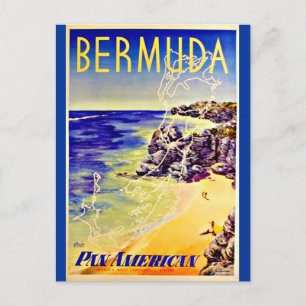 Carte postale Vintage voyage-Bermudes