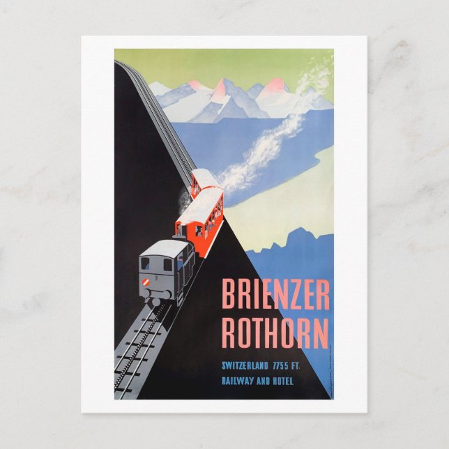 Carte postale Vintage voyage Brienzer Rothorn (Devant)