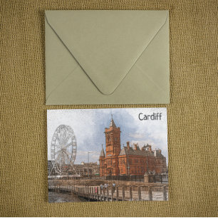 Carte Postale Vintage voyage britannique Cardiff Wales