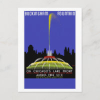 Vintage voyage "Buckingham Fountain, Chicago"