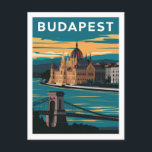 Carte Postale Vintage voyage Budapest Hongrie<br><div class="desc">Vintage voyage Budapest Hongrie</div>