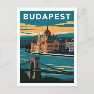 Carte Postale Vintage voyage Budapest Hongrie