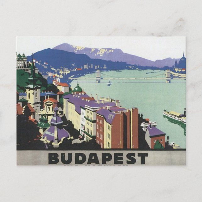 Carte Postale Vintage voyage Budapest Hongrie (Devant)