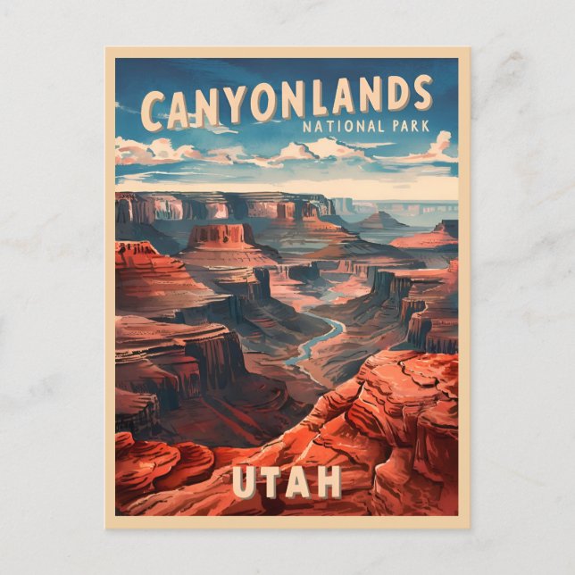 Carte Postale Vintage voyage Canyonlands National Park Utah (Devant)