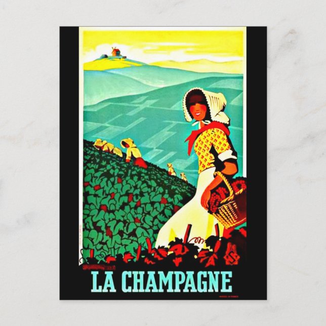 Carte postale Vintage voyage-Champagne (Devant)