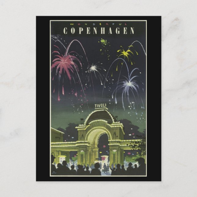 Carte postale Vintage voyage-Copenhague (Devant)