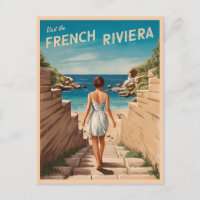 Vintage voyage Côte d'Azur Mer Rétro Pittoresque