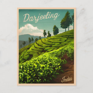 Carte Postale Vintage voyage Darjeeling Inde Retro Pittoresque