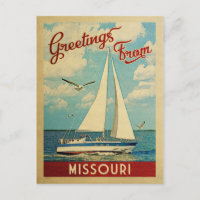 Vintage voyage de bateau à voile du Missouri
