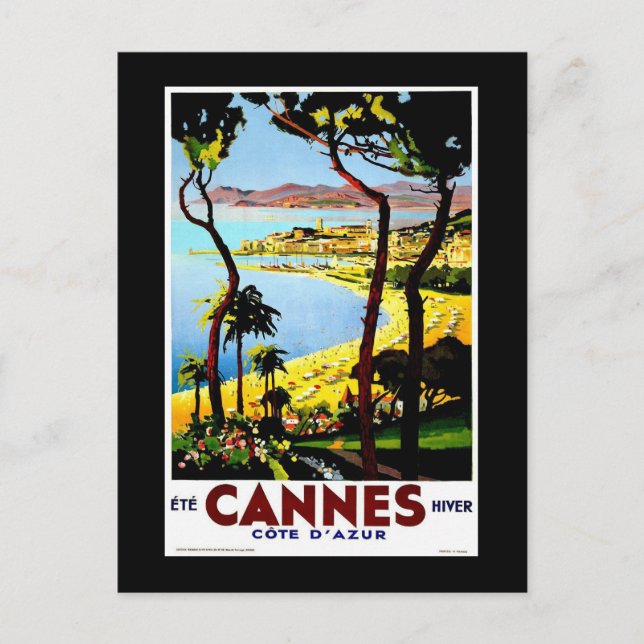 Carte Postale Vintage voyage de Cannes, France (Devant)