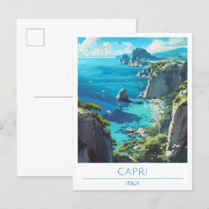 Carte Postale Vintage voyage de Capri Italie