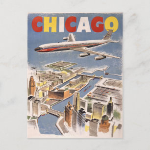 Carte Postale Vintage voyage de Chicago